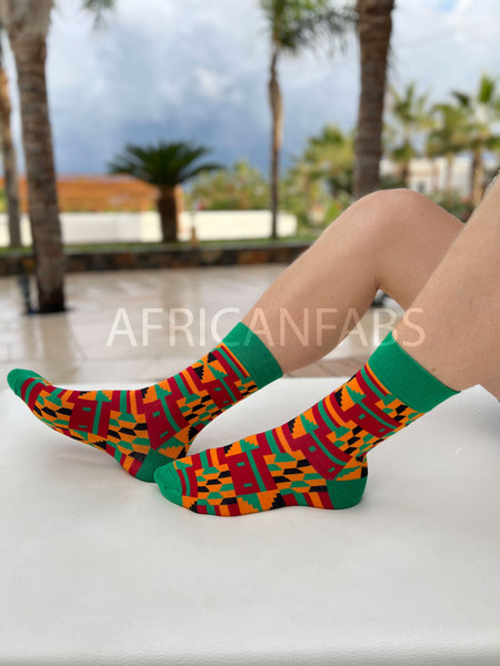 GIFT SET African print kente Winter Scarf + Socks