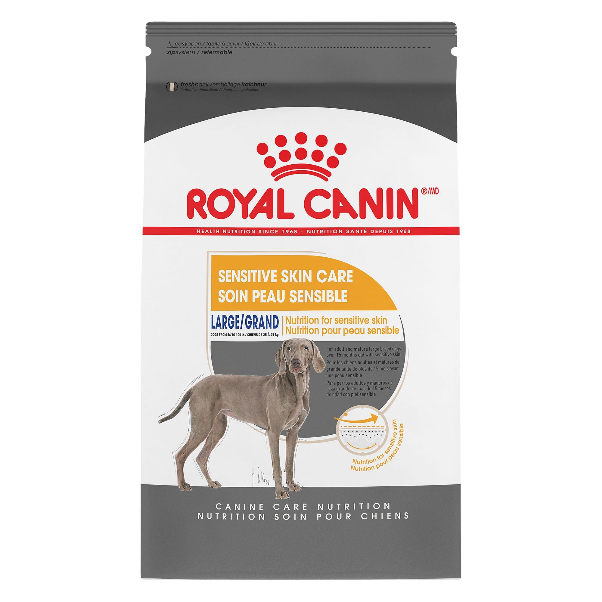 graan noodzaak Vervelend Royal Canin Canine Care Nutrition Large Sensitive Skin Care 13.6kg Dog –  Critters Pet Health Store