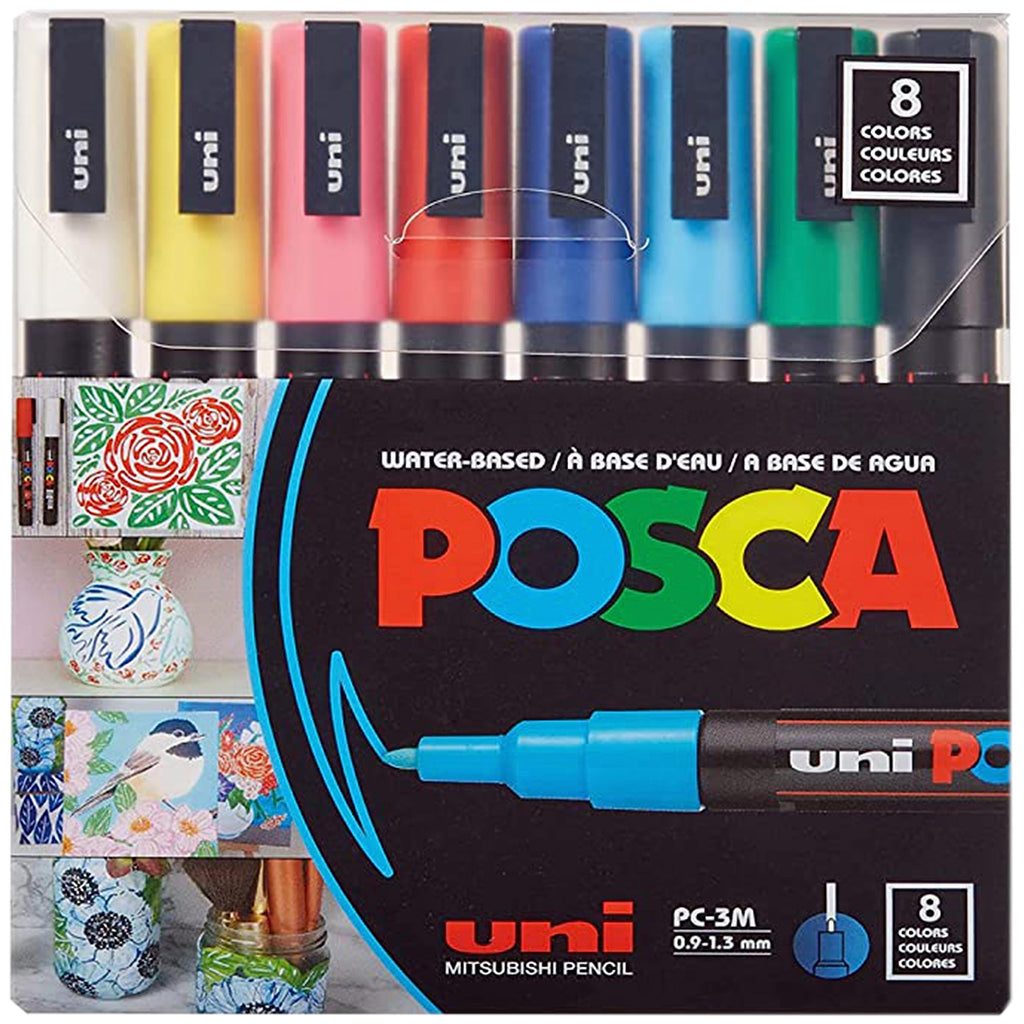 Uni Posca Paint Marker Pen, Medium Point, Set of 7 Natural Color (PC-5M 7C)