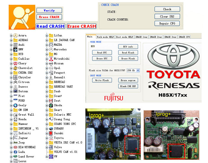 Iprog+ Pro Car Key Programmer  Connection: