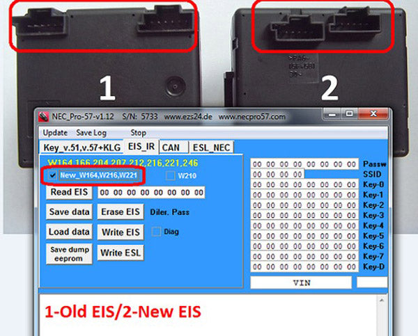 Write New VIN Number Process Display: