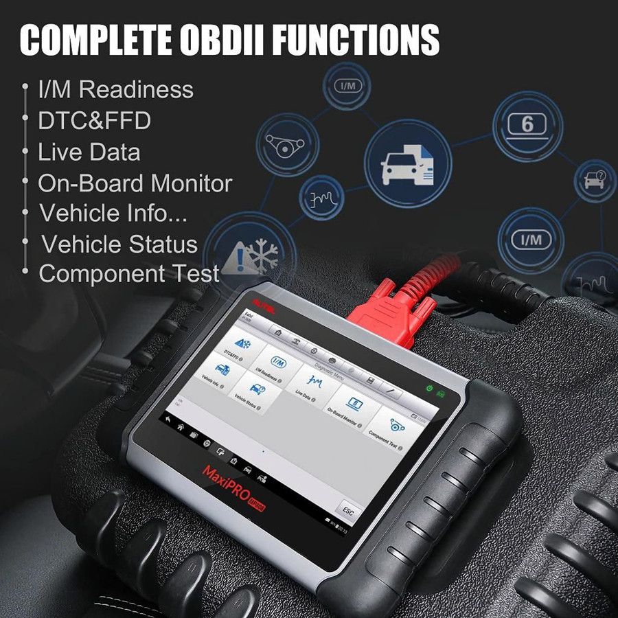 Autel MaxiPro MP808K Diagnostic Tool MP808 OBD2 Scanner with Bi-Directional Control Key Coding
