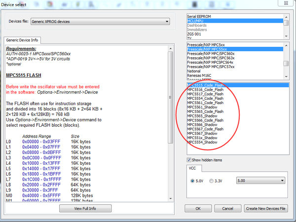 XPROG-M V6.50 Software Add New Authorizations and Chip Supported List Part Display: