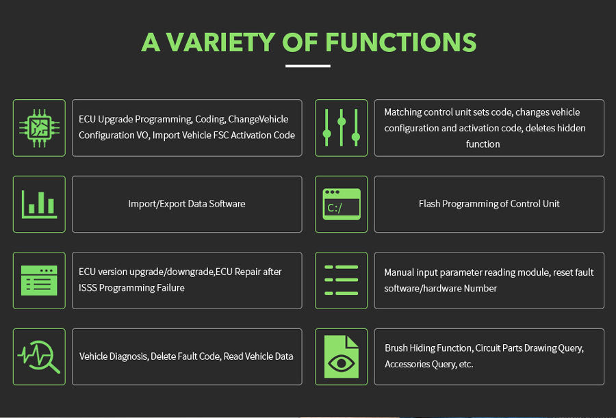 VXDIAG VCX DoIP Diagnostic Function: