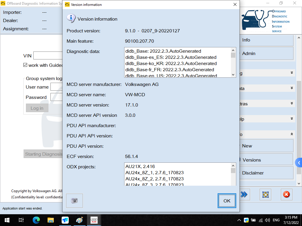 ODI-S Software V9.1 VW Audi Elsawin 6.0 Vag ETKA 8.3 ODI-S Engineer Software V12.1 Installed In HDD/SSD