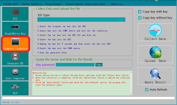 OBD connects Auto，Read EIS data