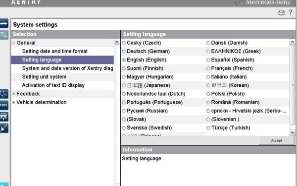 DOIP MB SD C4 PLUS Language