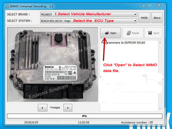 IMMO Universal Decoding Remove the IMMO Code of ECU