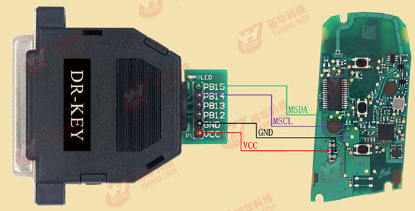 For BMW F Series CAS4+ Blade key 433MHZ wiring diagram: