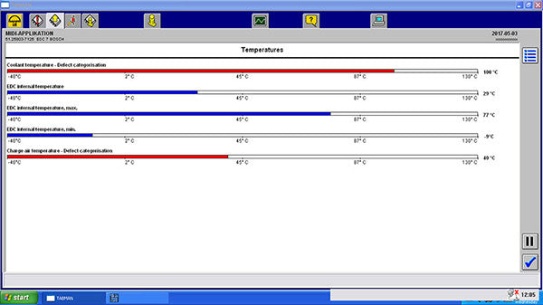MAN VCI Lite Diagnostic Scanner Software Display: