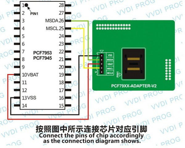 (2) Connect wire to the circuit board, select option “PCF79XX adapter” shown as follows.