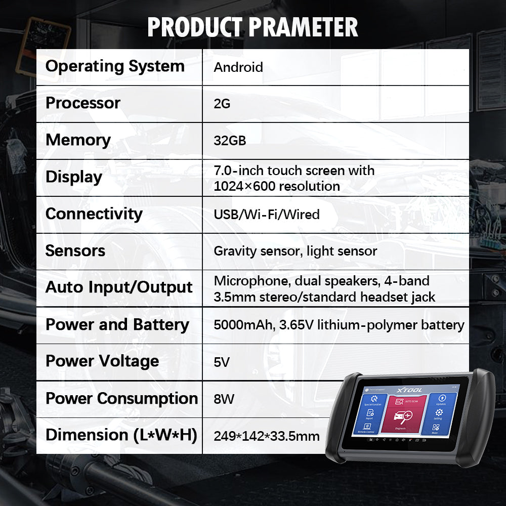 XTool IP616 Parameter