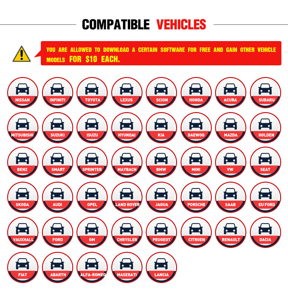 AUTEL MaxiDiag Diaglink OBD2 Scanner All System Car Diagnostic Tool can be compatible to multiple vehicles.