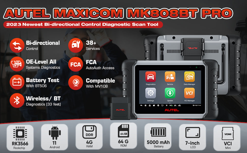 autel maxicom mk808bt pro 2023 bidirectional