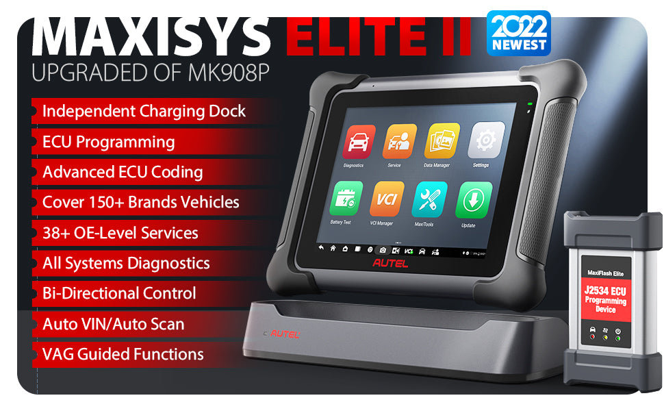Autel Maxisys Elite II Dignostic Scan Tool OE-Level OBD2 Scanner J2534 ECU Programming overview and is the upgraded version of  MK908.