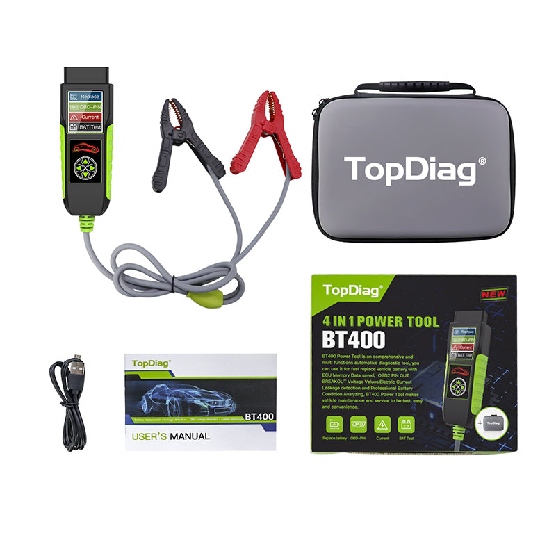 TopDiag BT400 4-in-1 Automotive Smart Battery Tester's Packing List