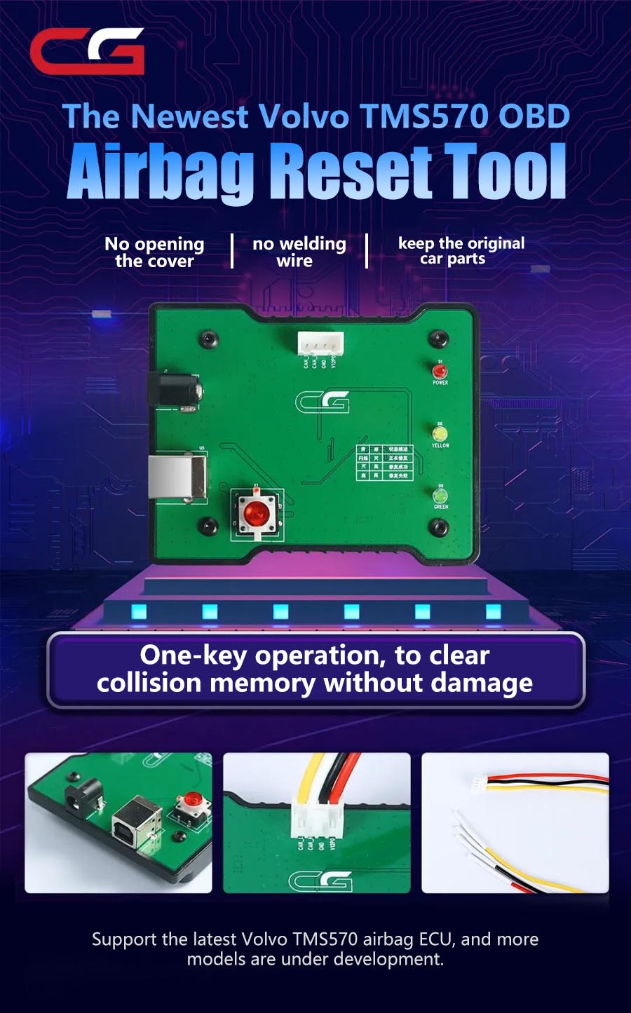 CG Volvo OBD Airbag Reset Tool