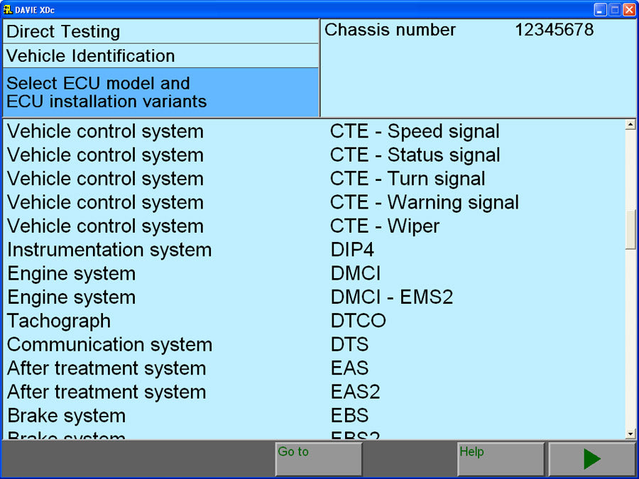 DAF VCI LITE Software Screen shot 