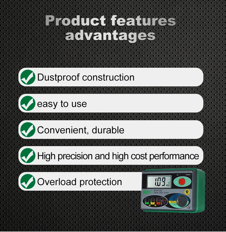 DY4100 Digital Earth Ground Resistance Tester