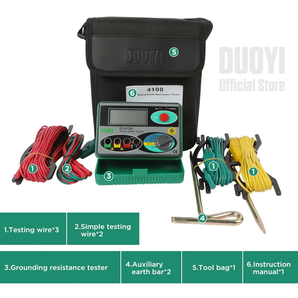 DY4100 Digital Earth Ground Resistance Tester