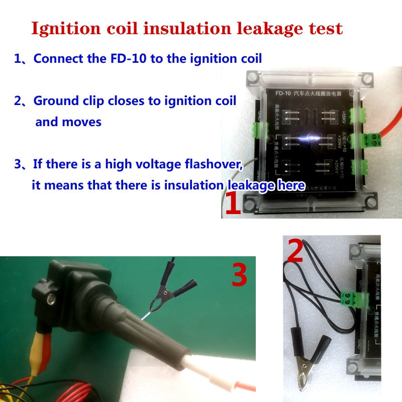 Ignition coil insulation leakage test