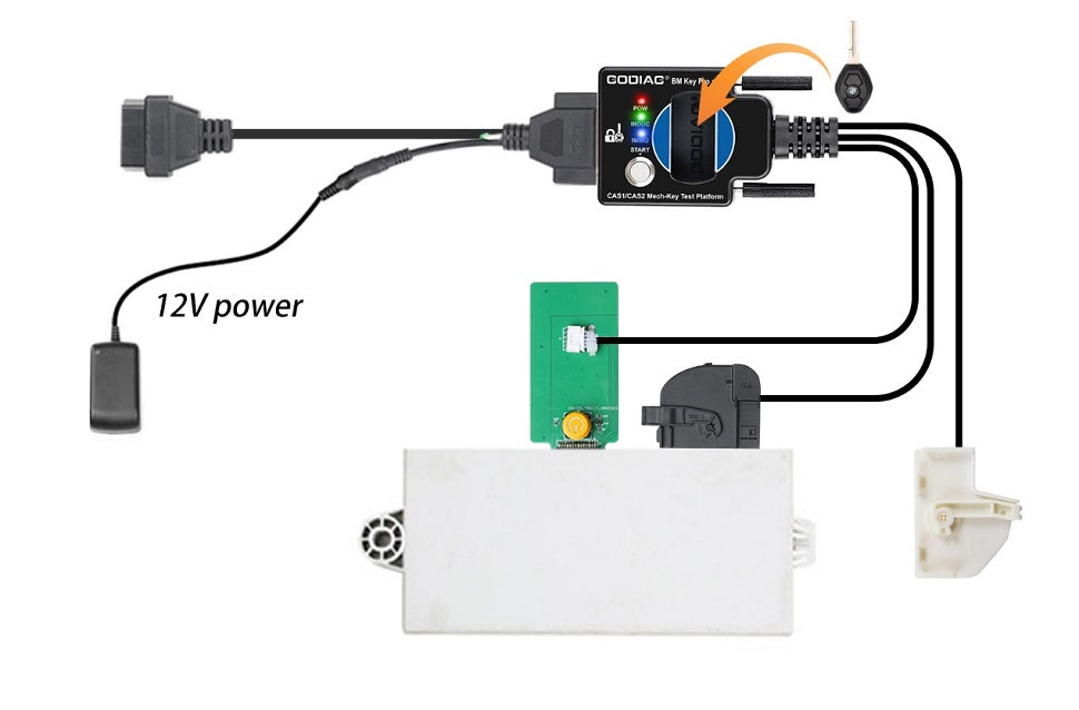 Godiag CAS1 CAS2 B-MW Mechanical Key Test Platform