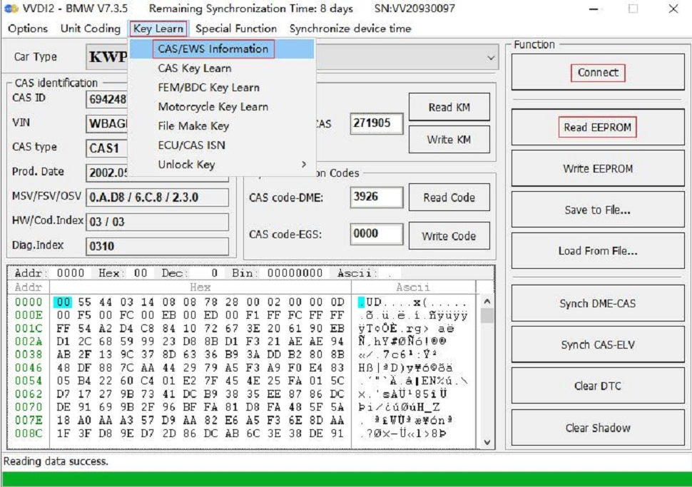 Godiag CAS1 CAS2 B-MW Mechanical Key Test Platform