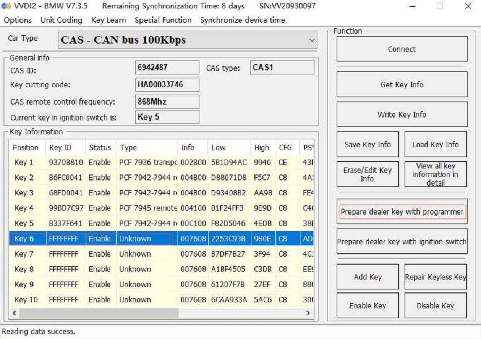 Godiag CAS1 CAS2 B-MW Mechanical Key Test Platform