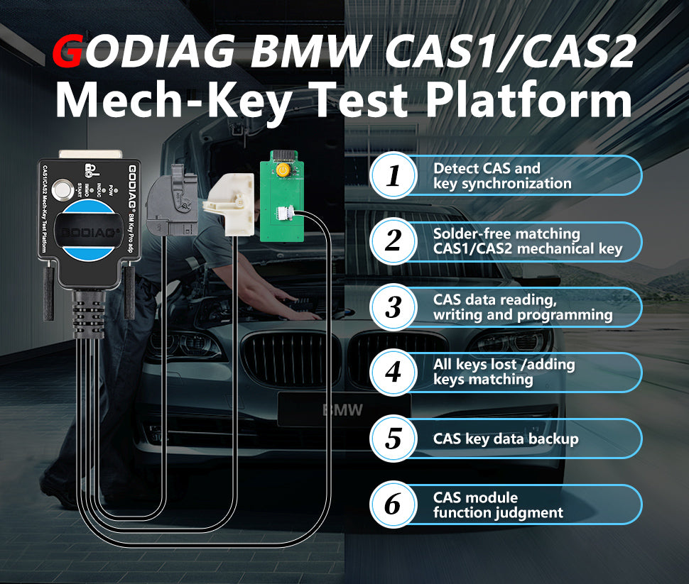 Godiag CAS1 CAS2 SER B-MW Mech-Key Test Platform