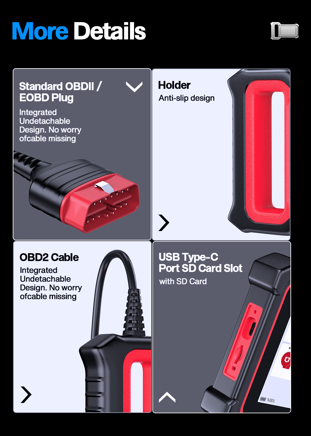 THINKCAR ThinkScan Plus S4 Parameter and More Details