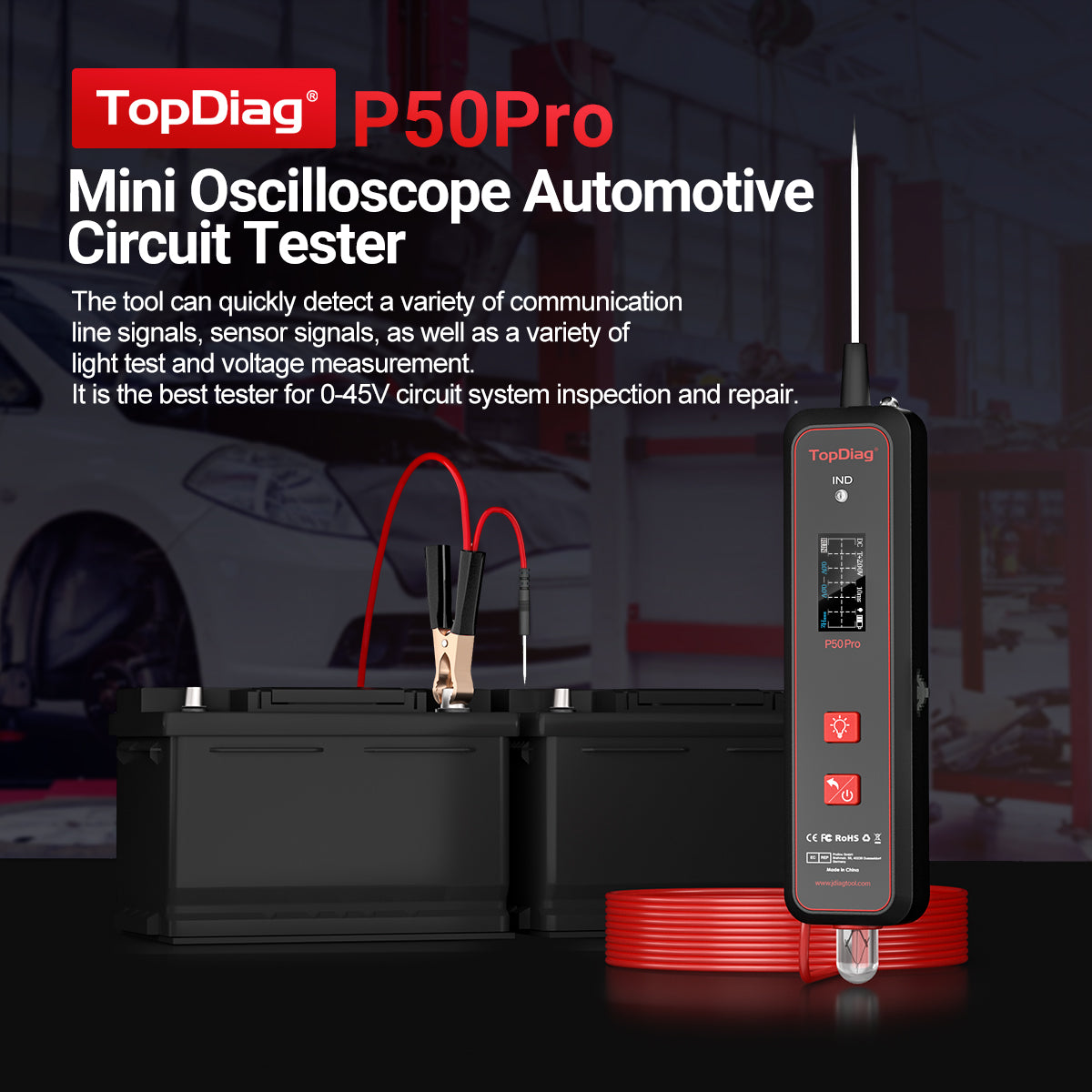 JDiag P50 pro Automotive Circuit Tester 3