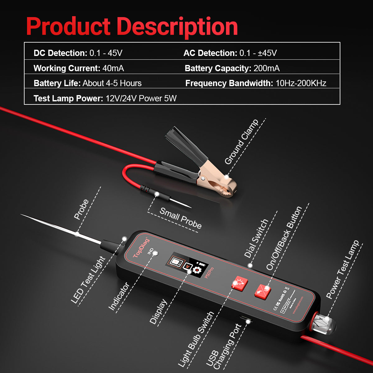 JDiag P50 pro Automotive Circuit Tester