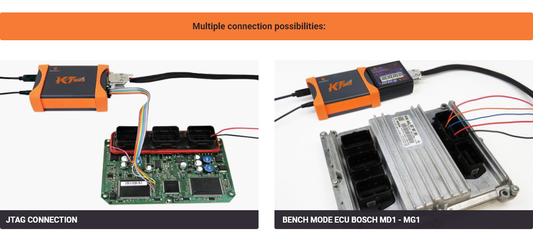 KT200 ECU Programmer Multiple connections: