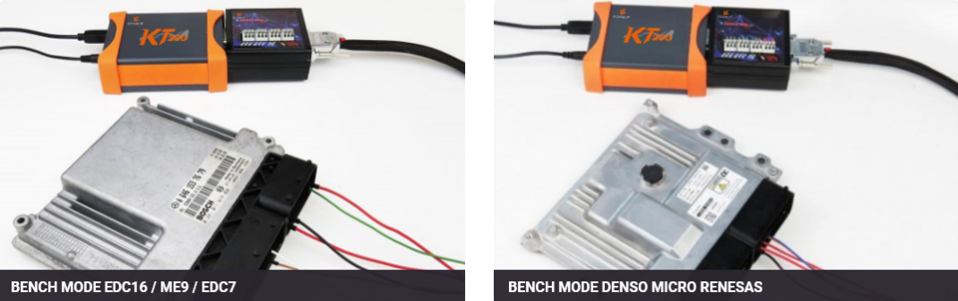 KT200 ECU Programmer Multiple connections: bench