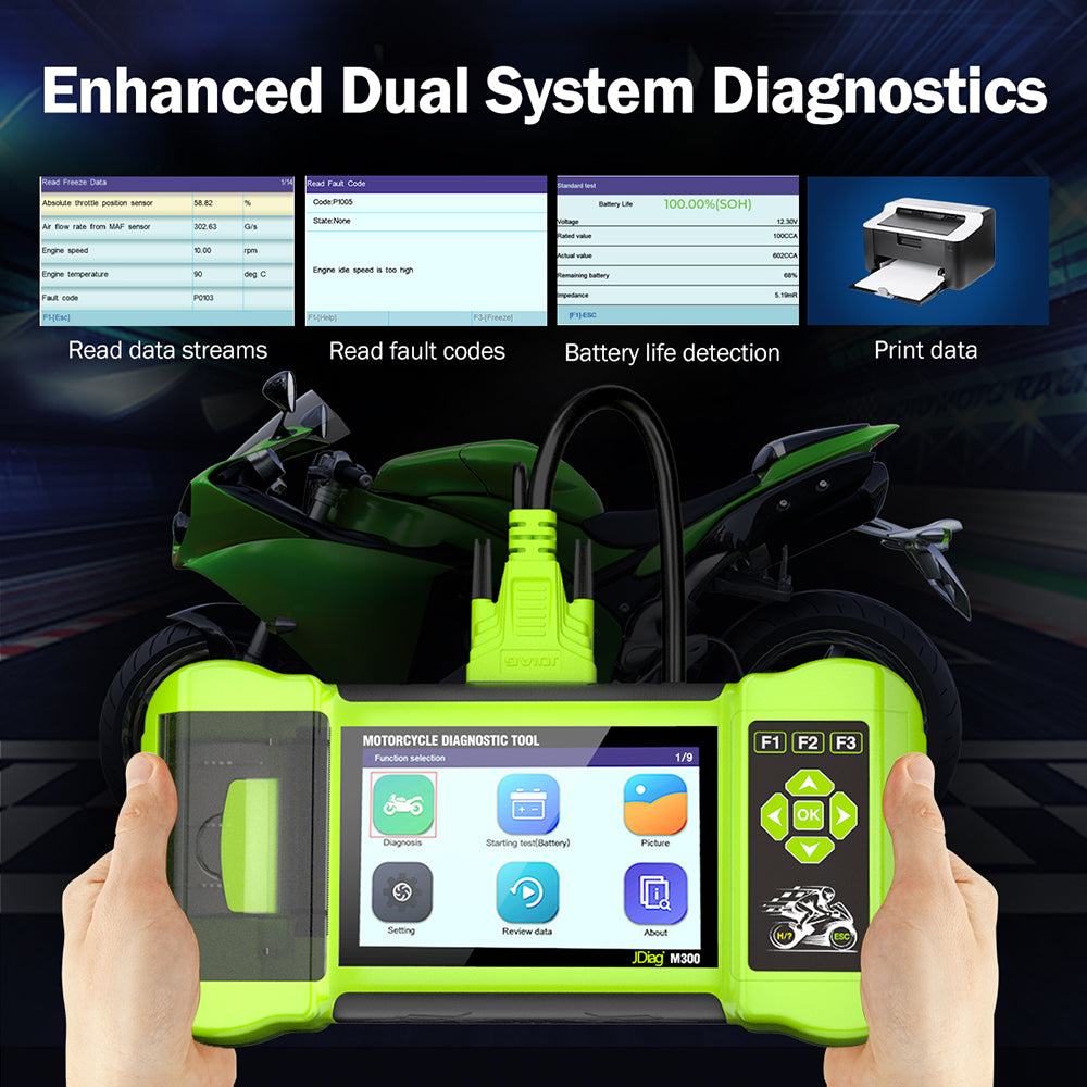ToPDiag M300 Motorcycle Diagnostic Scanner OBD2 Moto Diagnose Tool