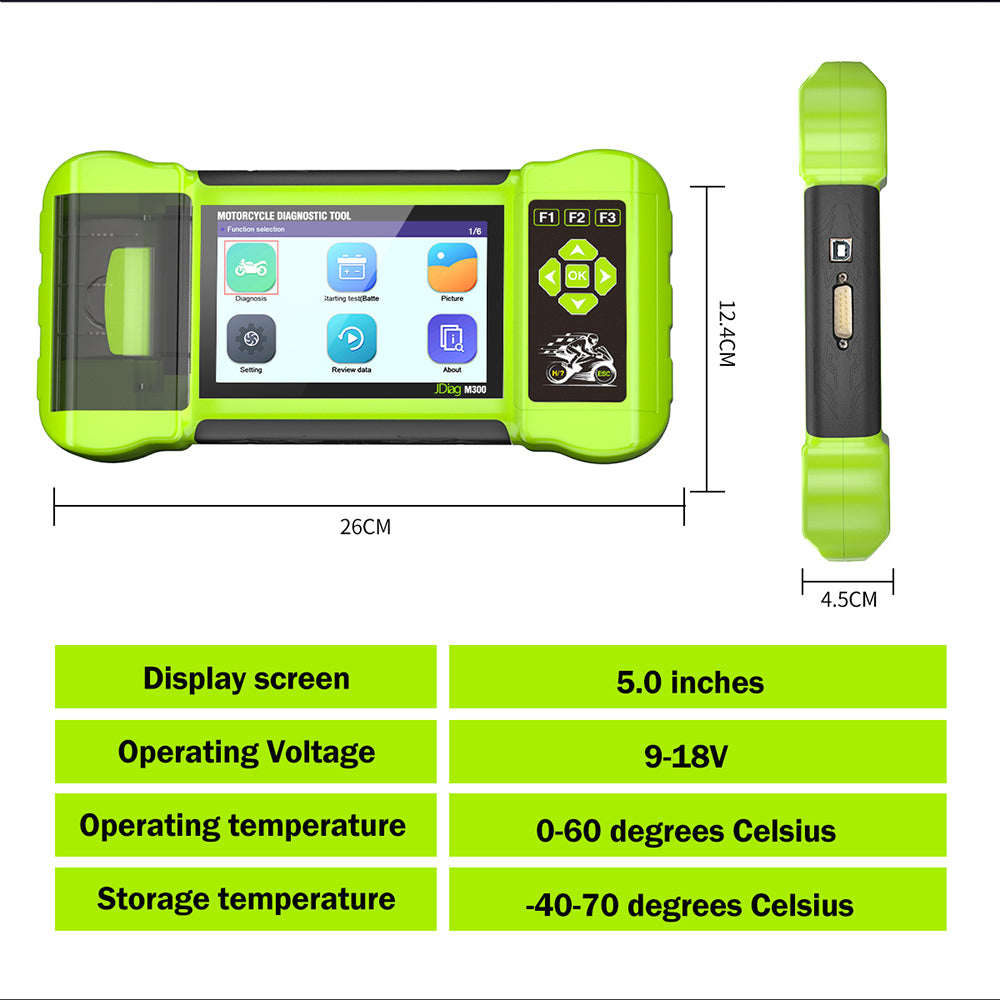 ToPDiag M300 Motorcycle Diagnostic Scanner OBD2 Moto Diagnose Tool