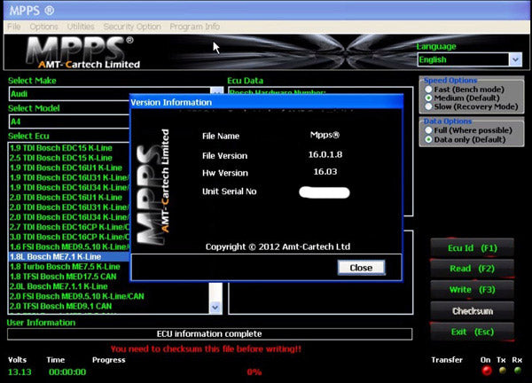 MPPS V16.1.02 Software