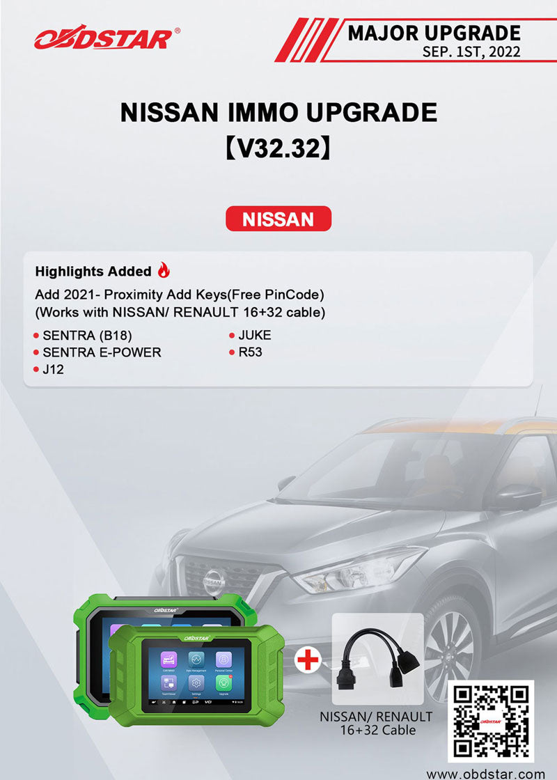 Sep. 2022 New Update: Add 2021- Proximity Add keys free pin code using Nissan gateway adapter Sentra (B18) Juke Sentra E-Power R53 J12