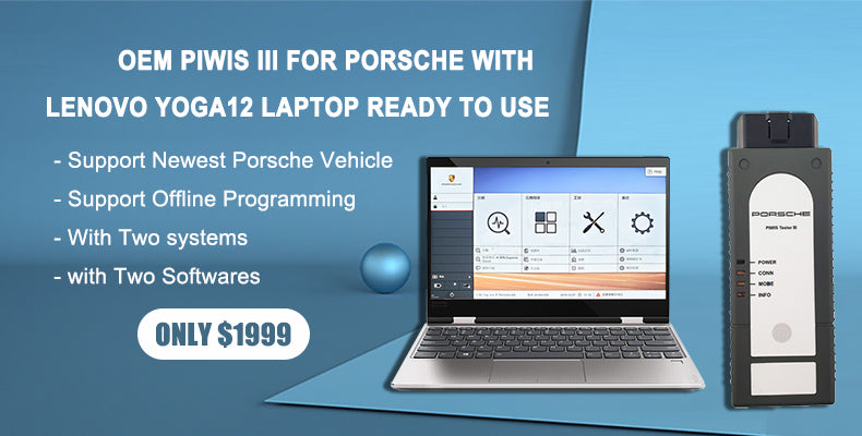 OEM PIWIS III for Porsche with V38.90 Piwis Software Installed on Lenovo Yoga12 i5 8g Touch Screen Laptop