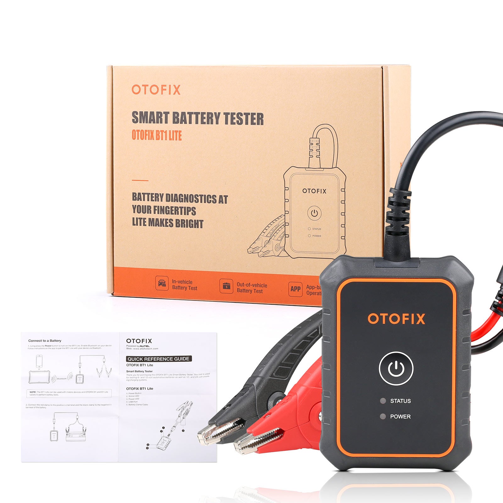 OTOFIX BT1 Lite Car Battery Analyser Auto Diagnostic Tool OBD2 Scanner Tester package