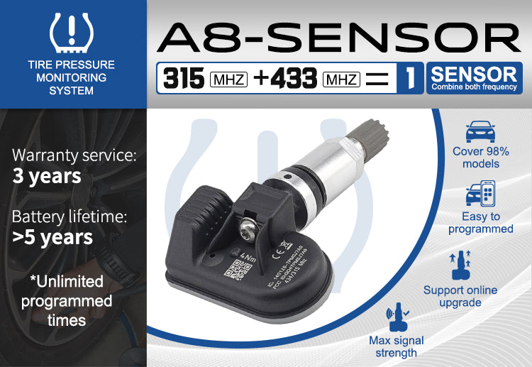 A8 Mate TPMS Tire pressure sensor programmable