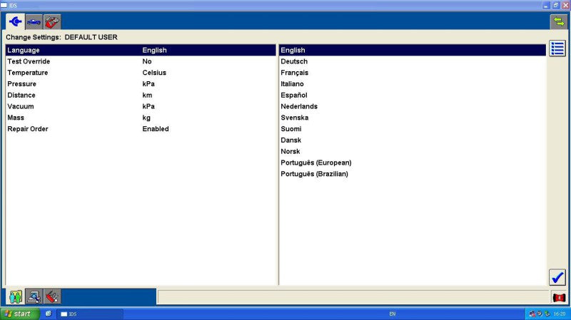 VCX NANO for Ford / Mazda Language List: