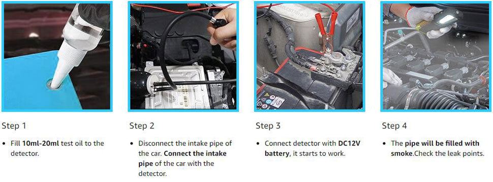 VXSCAN V4 Automotive Smoke Leak Detector Vacuum Smoke Machine Leak Detector  Diagnostic Tester