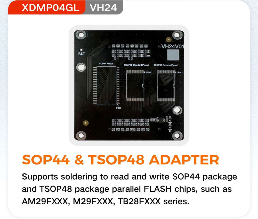 Xhorse XDMPO4GL VH24 SOP44 & TSOP48 for multi-prog