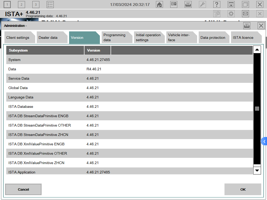 ISTA Diagnostic Software V2024.03 Display: