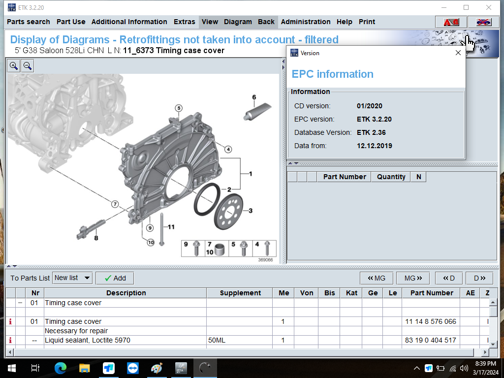 ISTA Diagnostic Software V2024.03 Display: