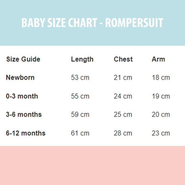 Rompersuit Size Chart Luss Wonderland