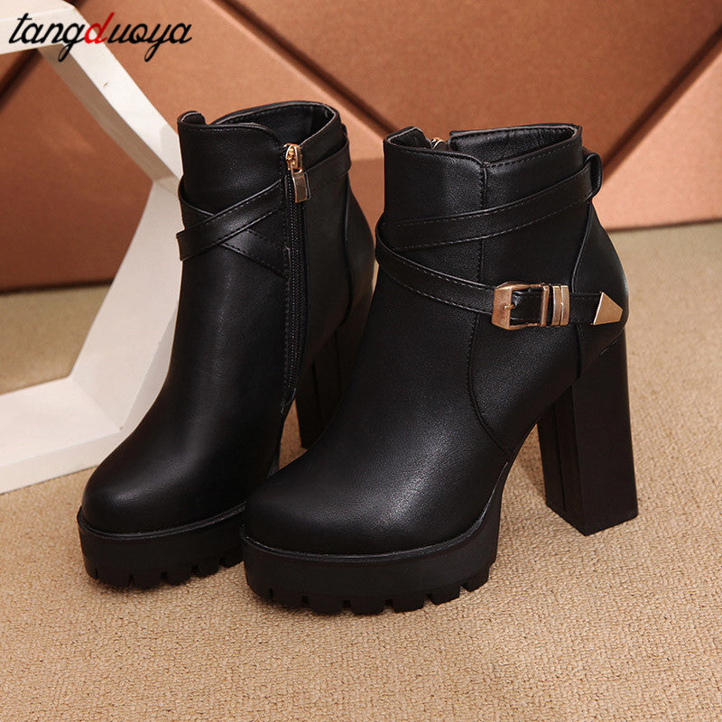 heeled motorcycle boots