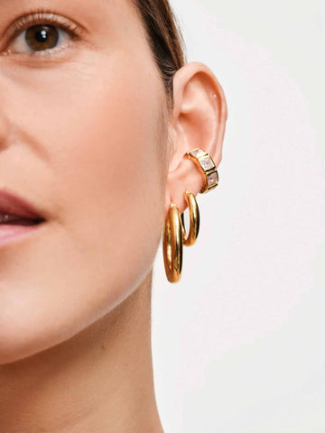 Tom Wood Cushion Ear Cuff Zirconia Gold