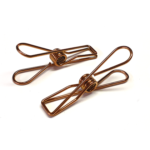 Rose Gold Stainless Steel Infinity Clothes Pegs Large Size